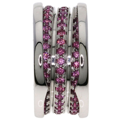 BVLGARI B.zero1 4-band Garnet #52 Ring K18 White Gold Ladies [Used]