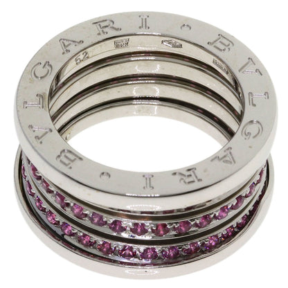 BVLGARI B.zero1 4-band Garnet #52 Ring K18 White Gold Ladies [Used]