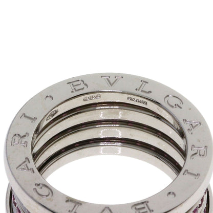 BVLGARI B.zero1 4-band Garnet #52 Ring K18 White Gold Ladies [Used]