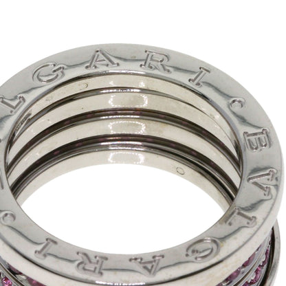 BVLGARI B.zero1 4-band Garnet #52 Ring K18 White Gold Ladies [Used]