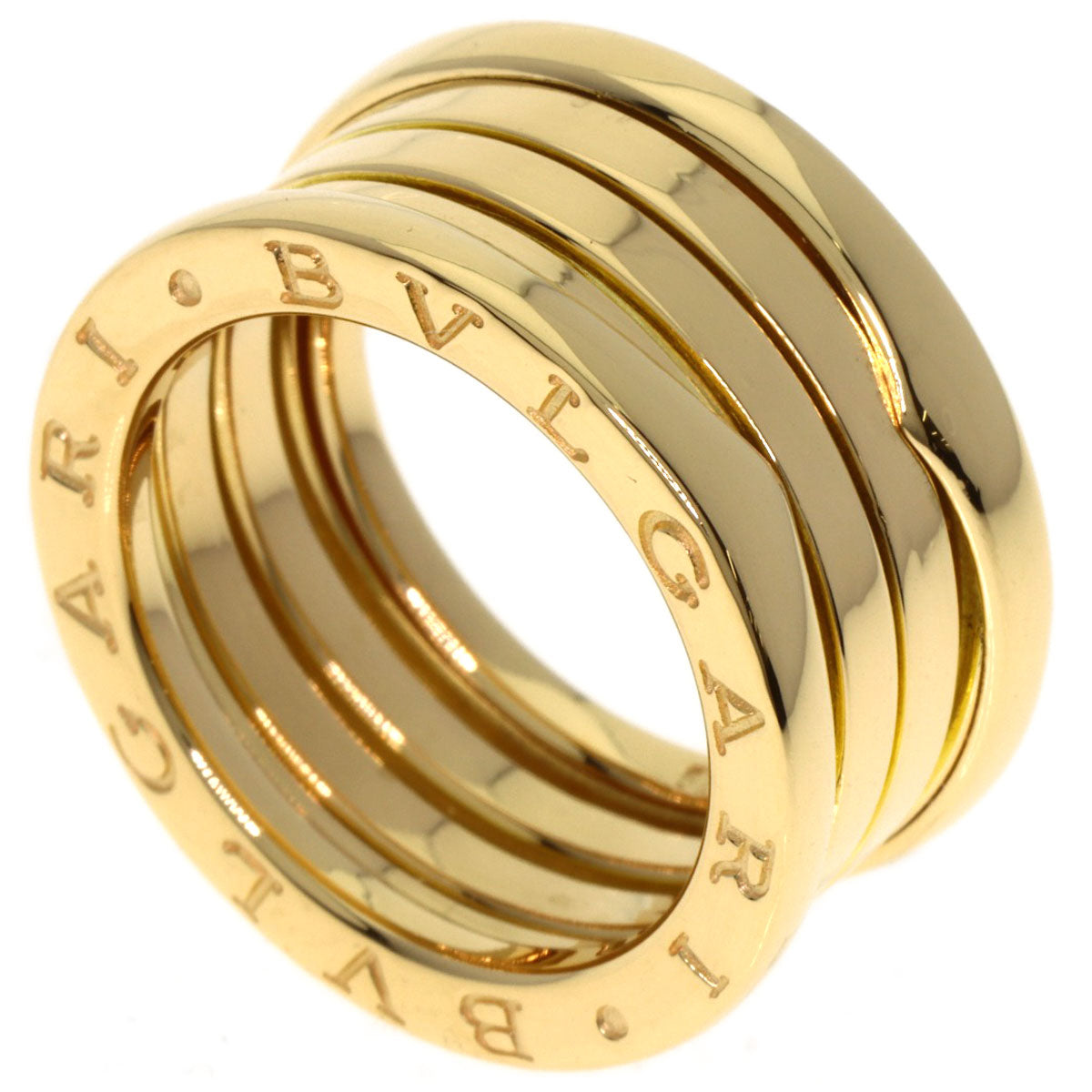 BVLGARI B.zero1 4 Band #52 Ring K18 Yellow Gold Ladies [Used]