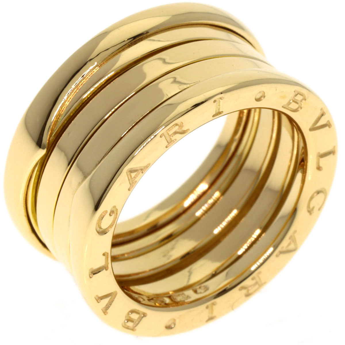 BVLGARI B.zero1 4 Band #52 Ring K18 Yellow Gold Ladies [Used]