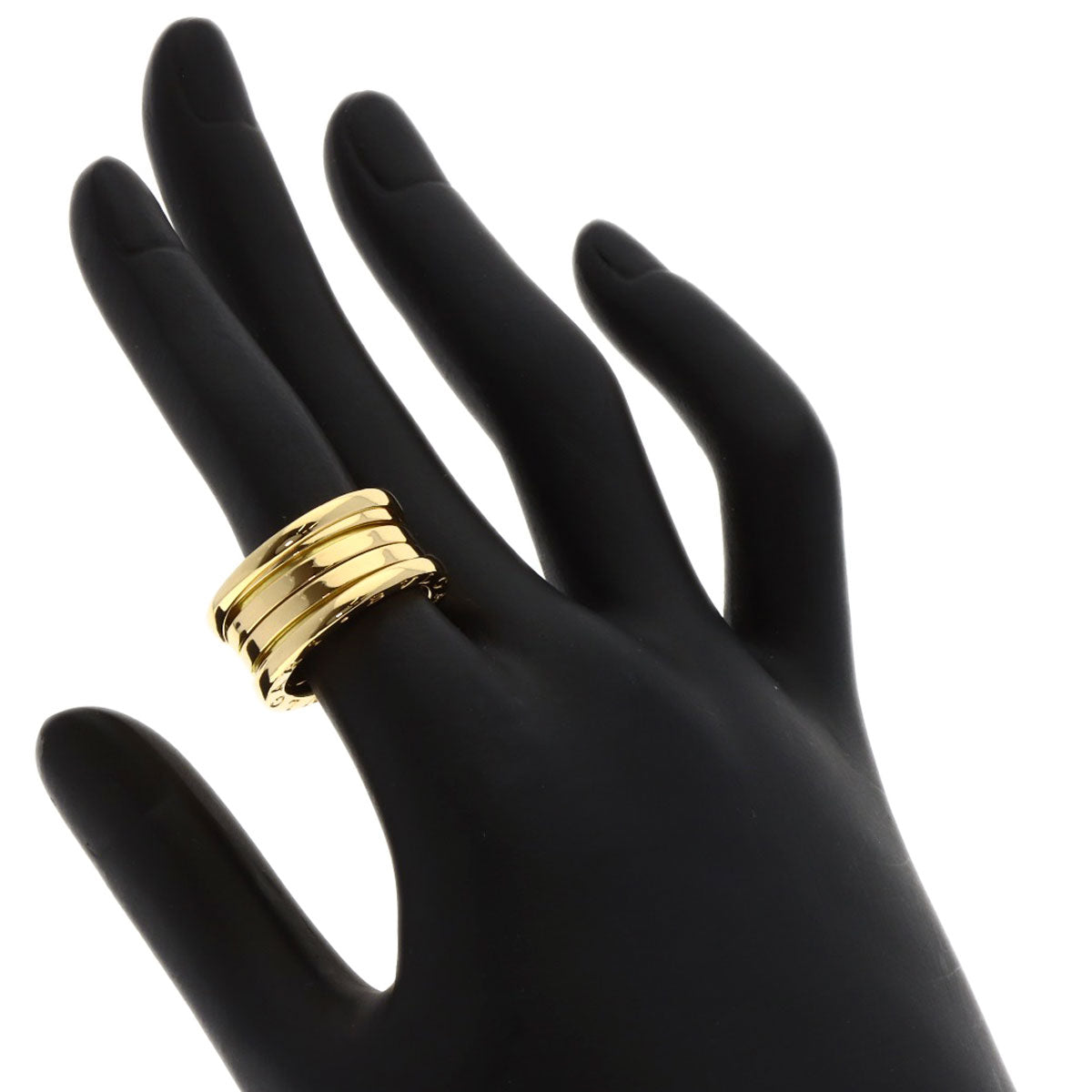 BVLGARI B.zero1 4 Band #52 Ring K18 Yellow Gold Ladies [Used]