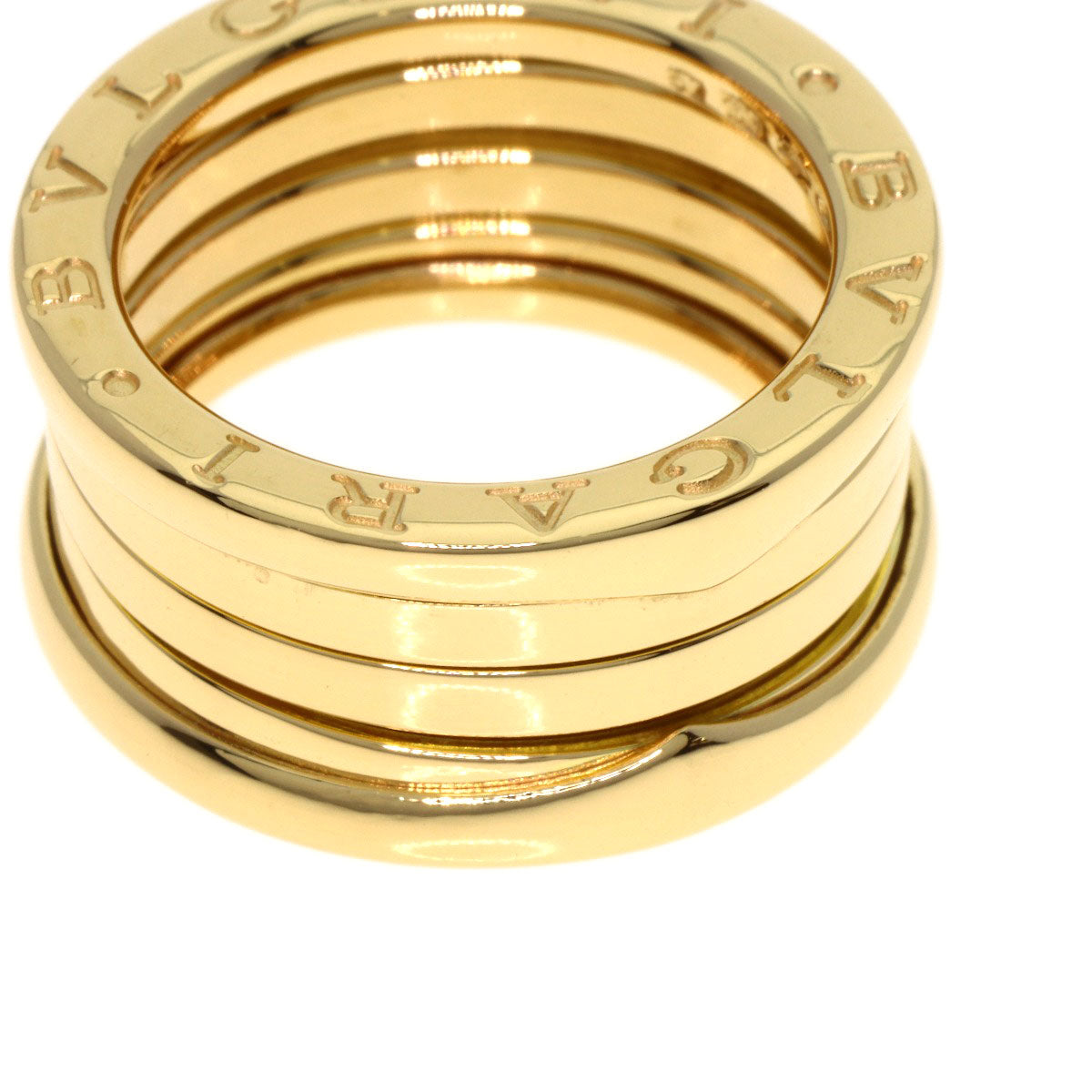 BVLGARI B.zero1 4 Band #52 Ring K18 Yellow Gold Ladies [Used]