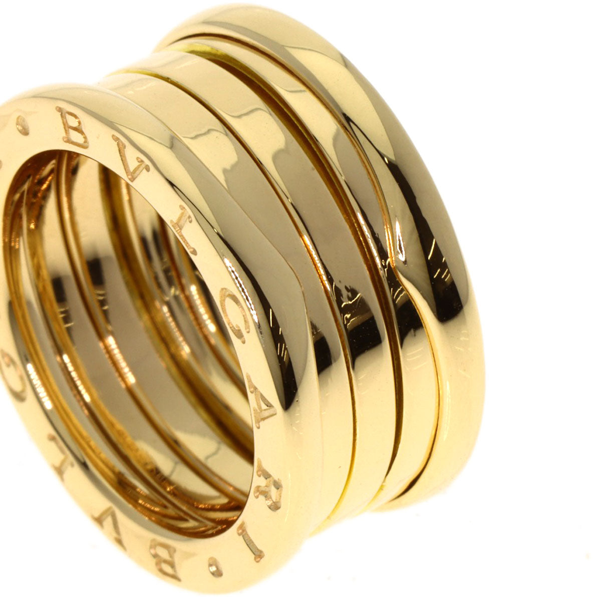 BVLGARI B.zero1 4 Band #52 Ring K18 Yellow Gold Ladies [Used]