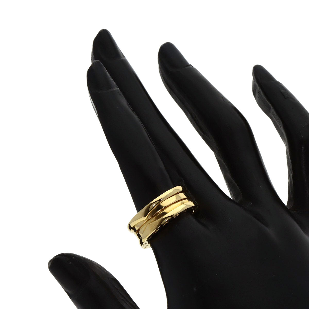 BVLGARI B.zero1 2 band #53 Ring K18 Yellow Gold Ladies [Used]