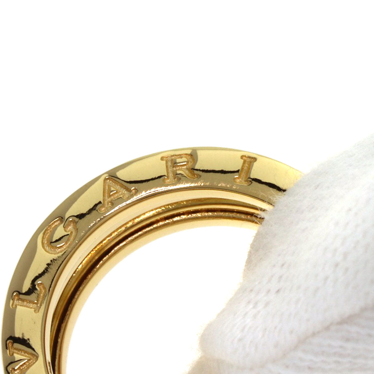 BVLGARI B.zero1 2 band #53 Ring K18 Yellow Gold Ladies [Used]