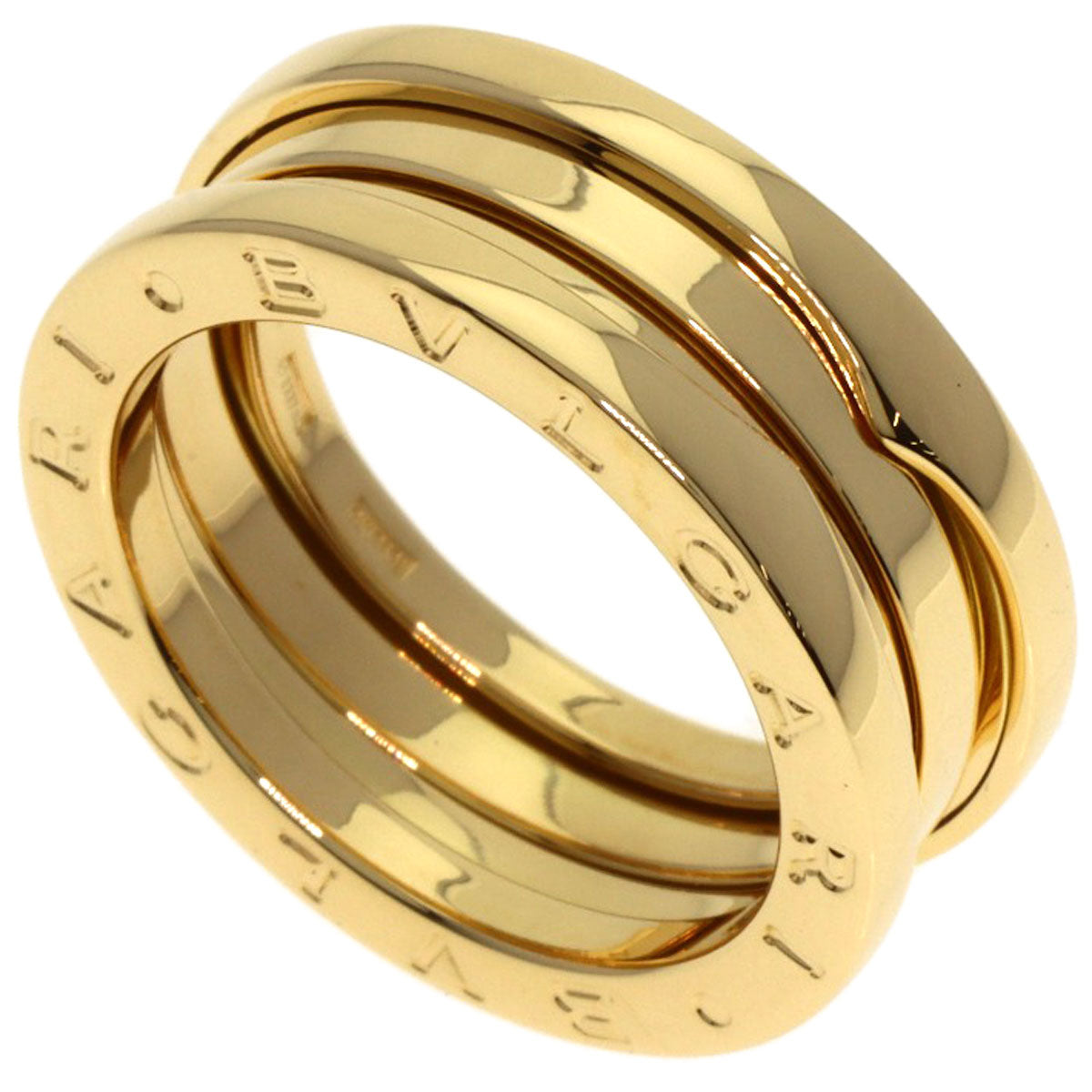 BVLGARI B.zero1 2 band #52 Ring K18 Yellow Gold Ladies [Used]