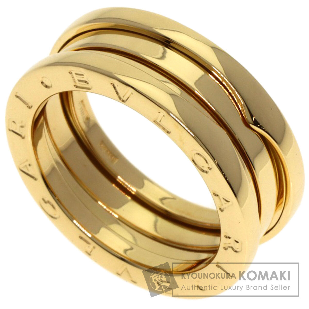 BVLGARI B.zero1 2 band #52 Ring K18 Yellow Gold Ladies [Used]