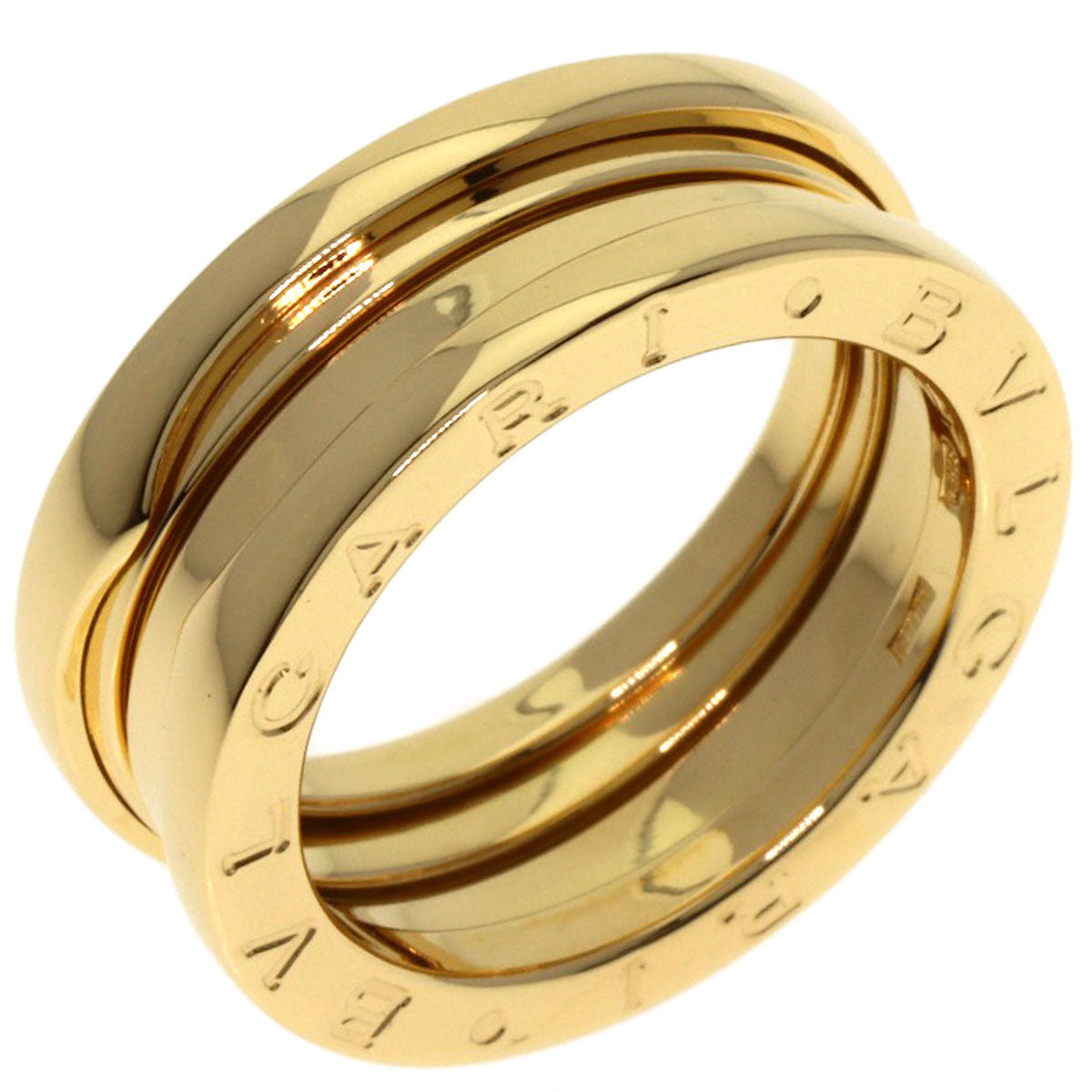 BVLGARI B.zero1 2 band #52 Ring K18 Yellow Gold Ladies [Used]