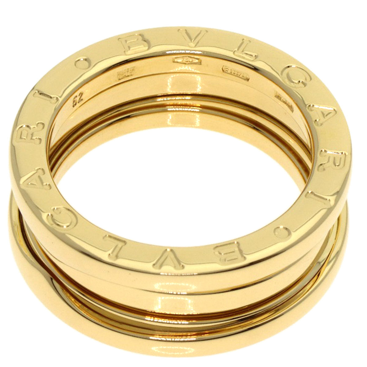 BVLGARI B.zero1 2 band #52 Ring K18 Yellow Gold Ladies [Used]