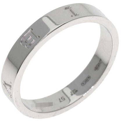 BVLGARI B-zero1 Essential Band Ring #57 Ring K18 White Gold Ladies [Used]