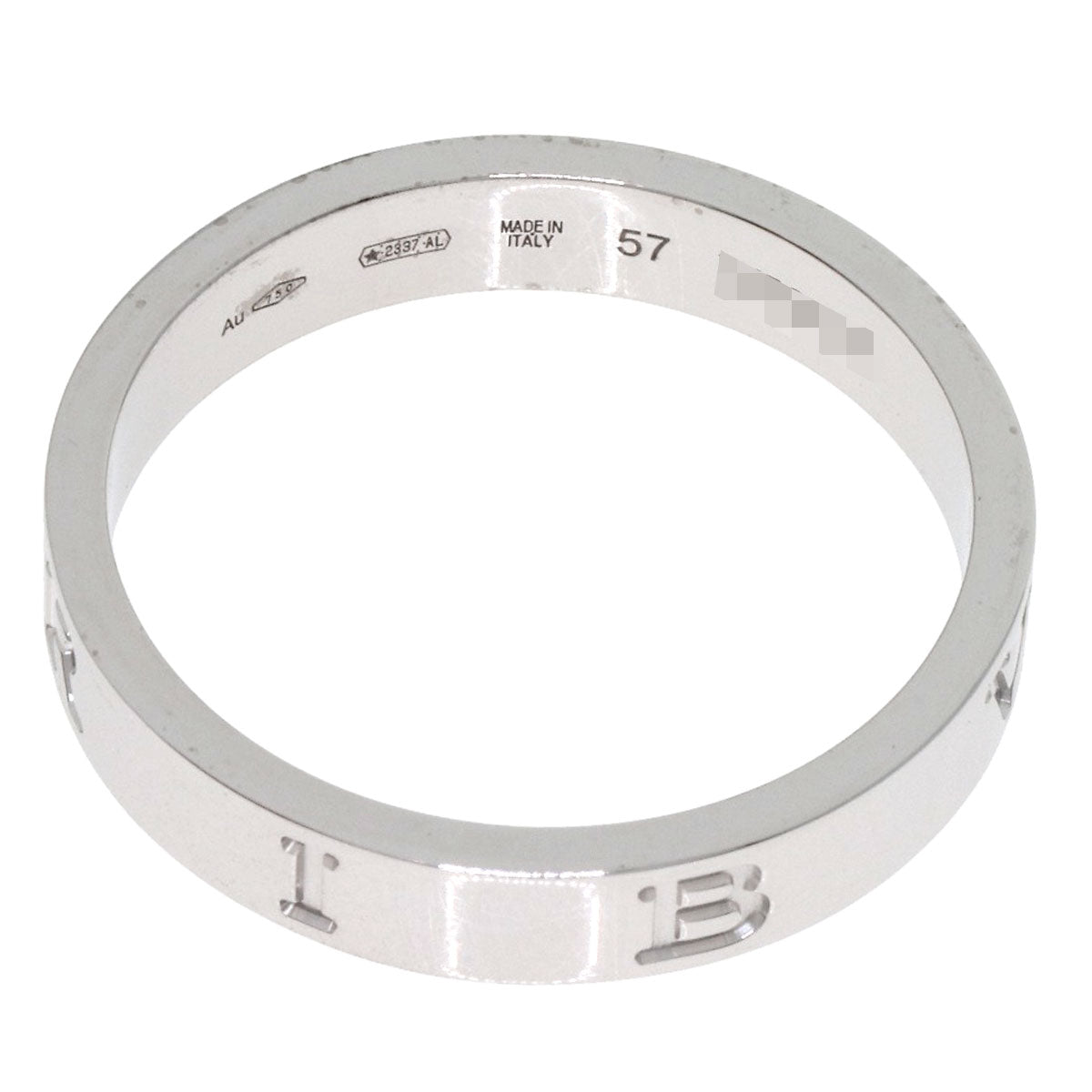 BVLGARI B-zero1 Essential Band Ring #57 Ring K18 White Gold Ladies [Used]