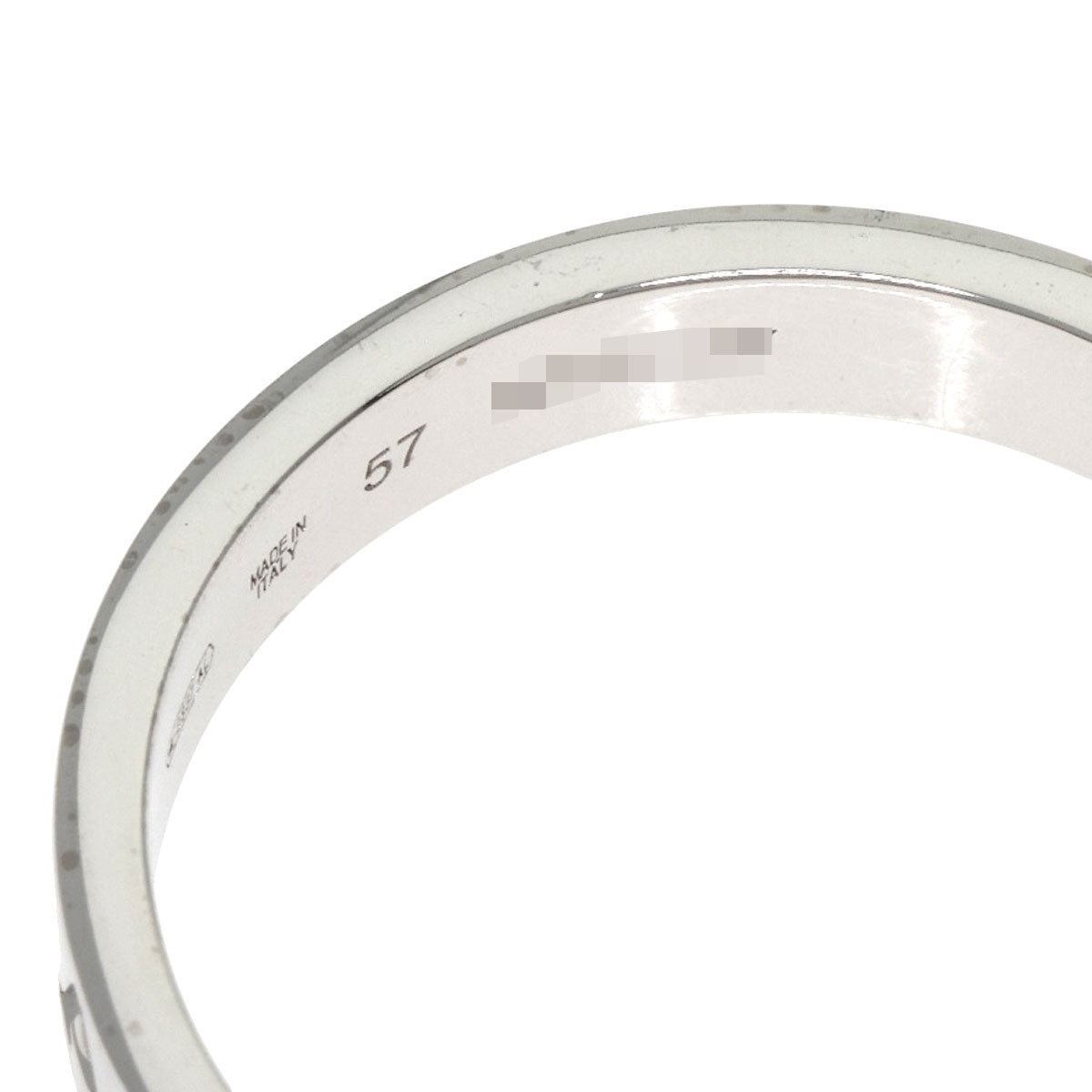 BVLGARI B-zero1 Essential Band Ring #57 Ring K18 White Gold Ladies [Used]