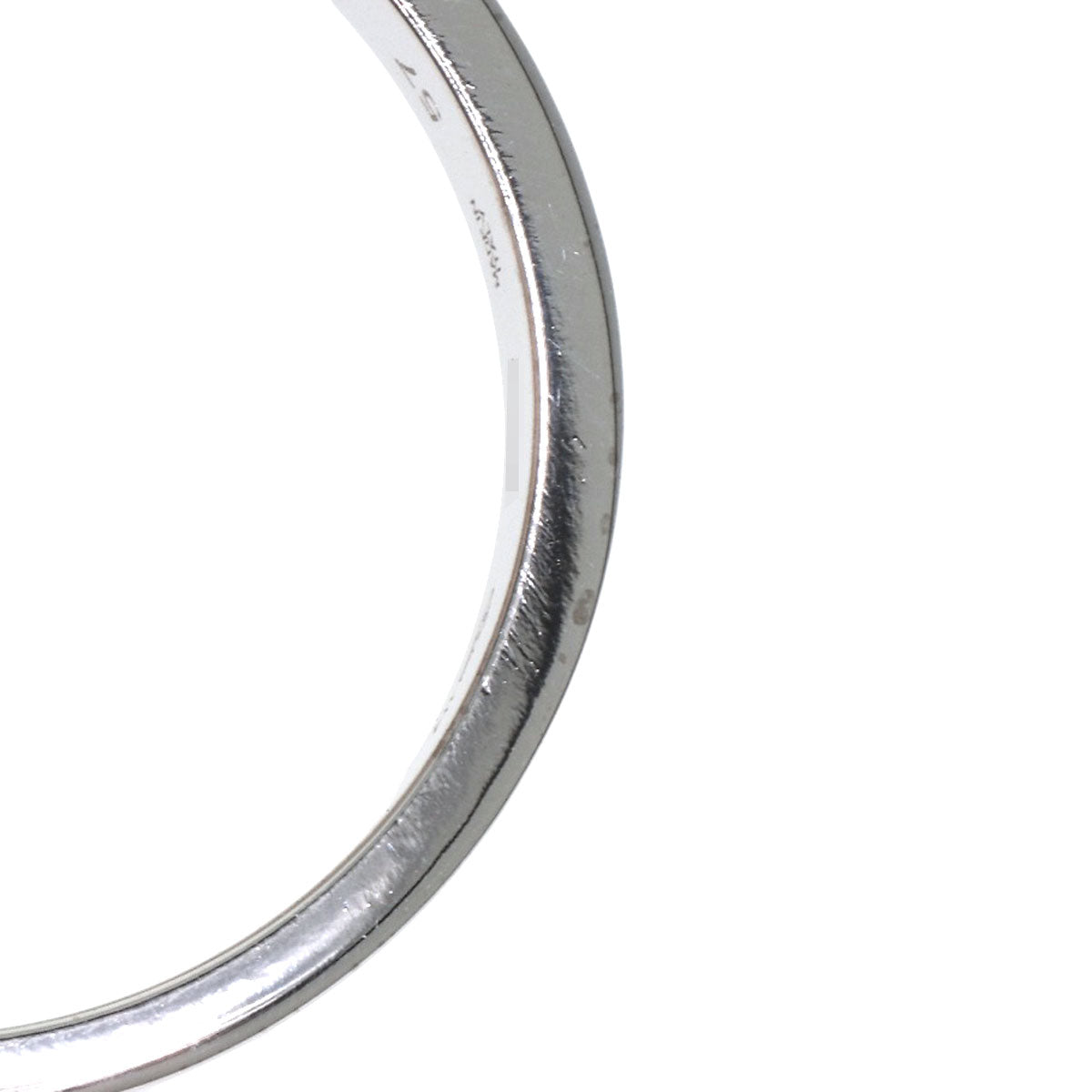 BVLGARI B-zero1 Essential Band Ring #57 Ring K18 White Gold Ladies [Used]