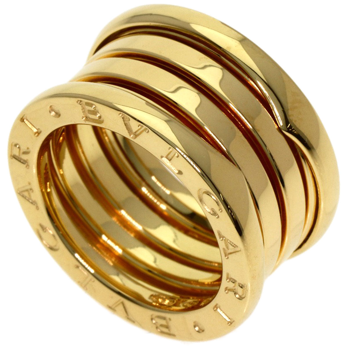BVLGARI B.zero1 4 Band #48 Ring K18 Yellow Gold Ladies [Used]