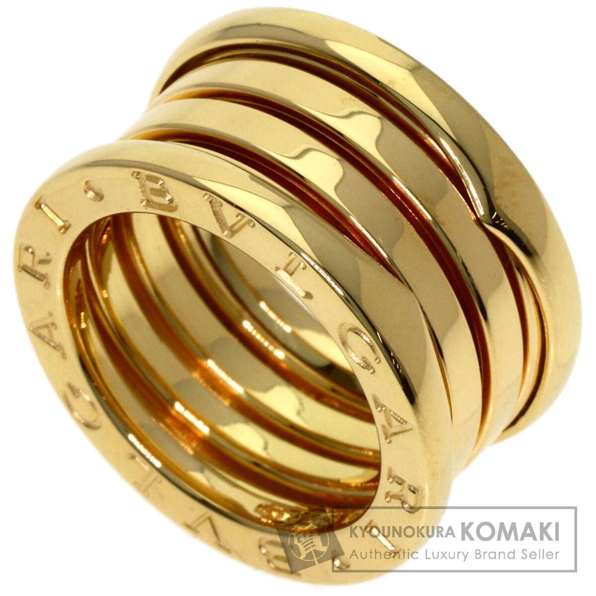 BVLGARI B.zero1 4 Band #48 Ring K18 Yellow Gold Ladies [Used]