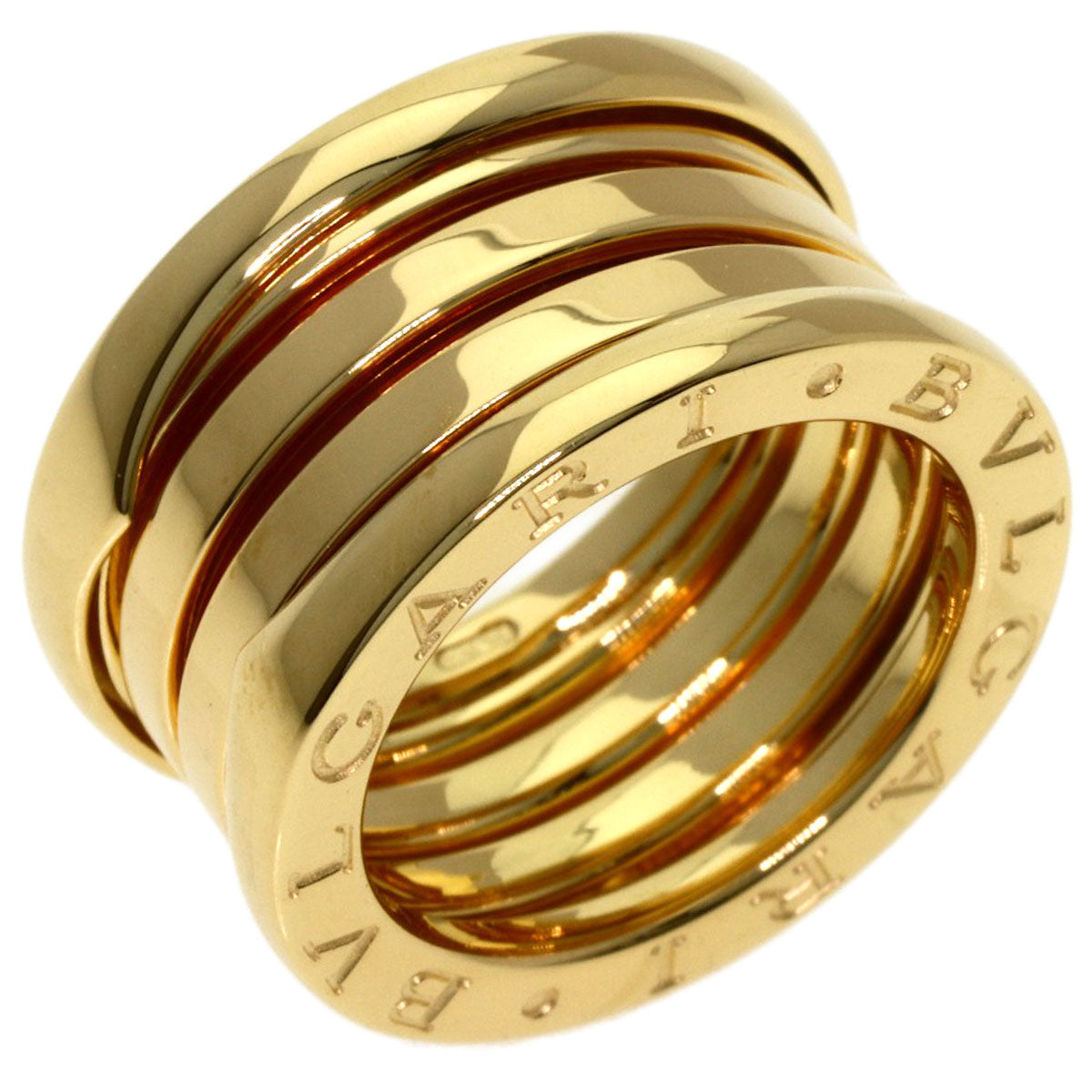 BVLGARI B.zero1 4 Band #48 Ring K18 Yellow Gold Ladies [Used]