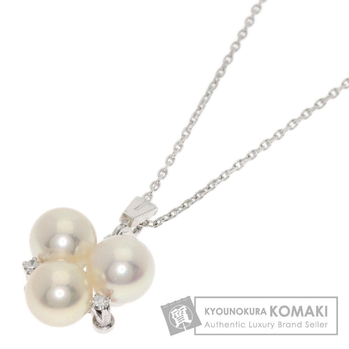 MIKIMOTO Pearl Pearl Necklace K14 White Gold Ladies [Used]