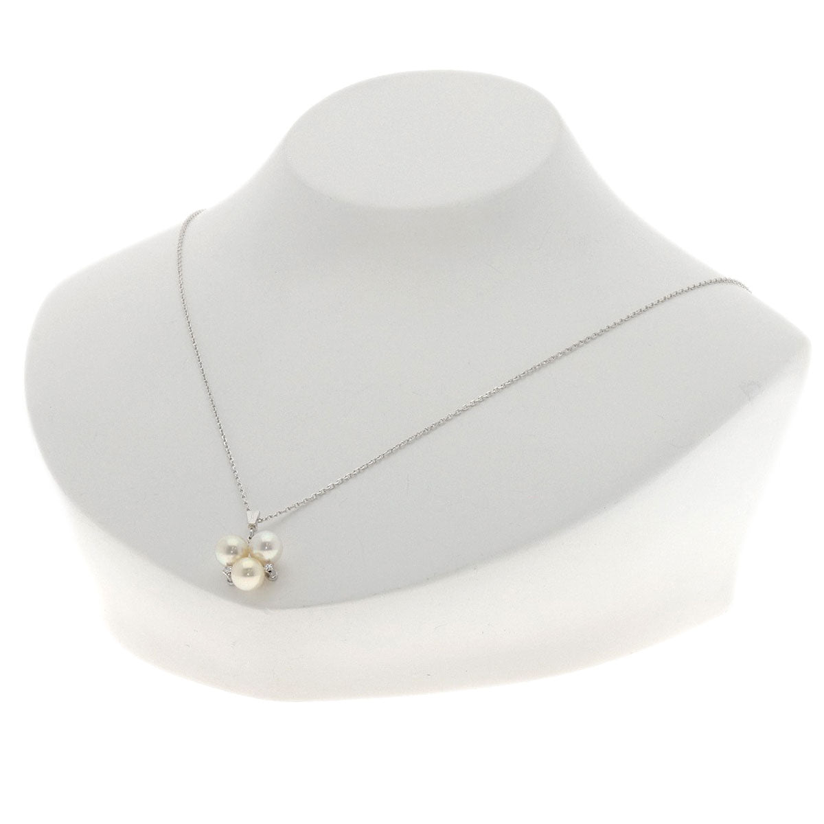 MIKIMOTO Pearl Pearl Necklace K14 White Gold Ladies [Used]