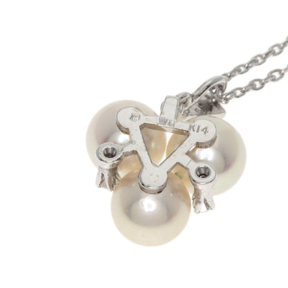 MIKIMOTO Pearl Pearl Necklace K14 White Gold Ladies [Used]