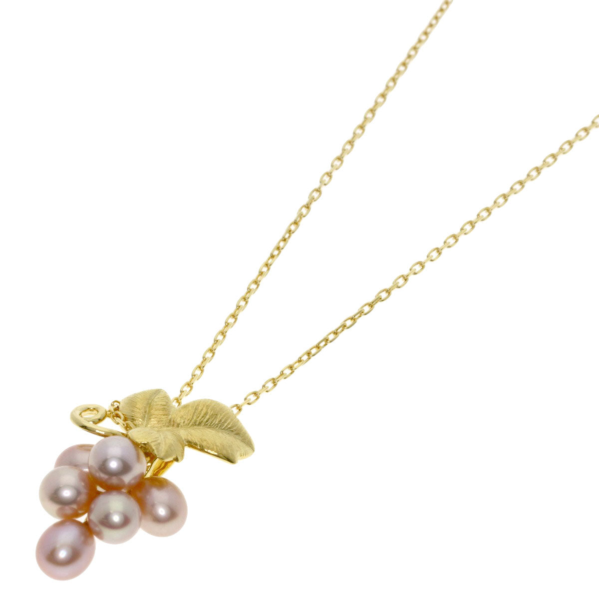 MIKIMOTO Baby Pearl Grape Motif Necklace K18 Yellow Gold Ladies [Used]