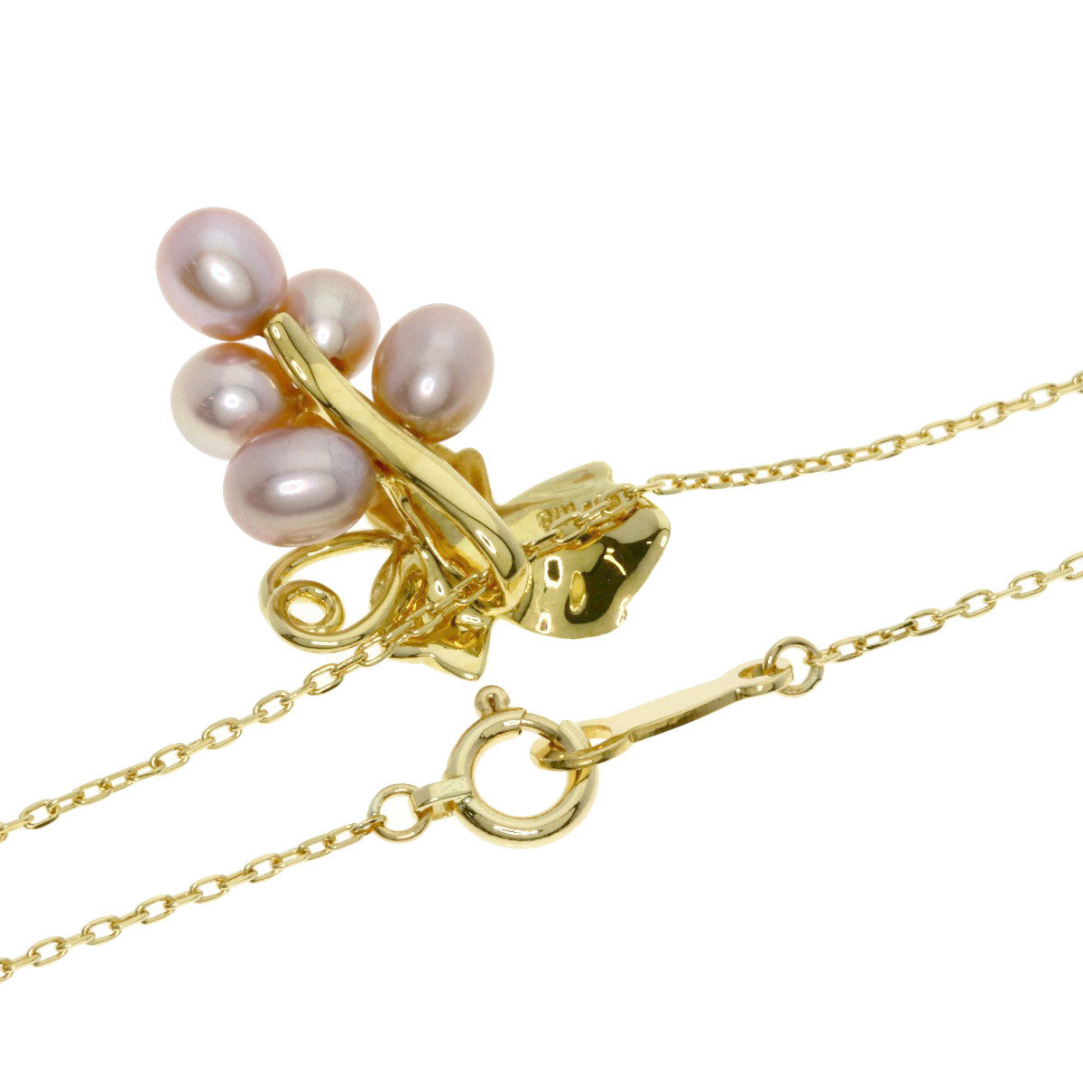 MIKIMOTO Baby Pearl Grape Motif Necklace K18 Yellow Gold Ladies [Used]