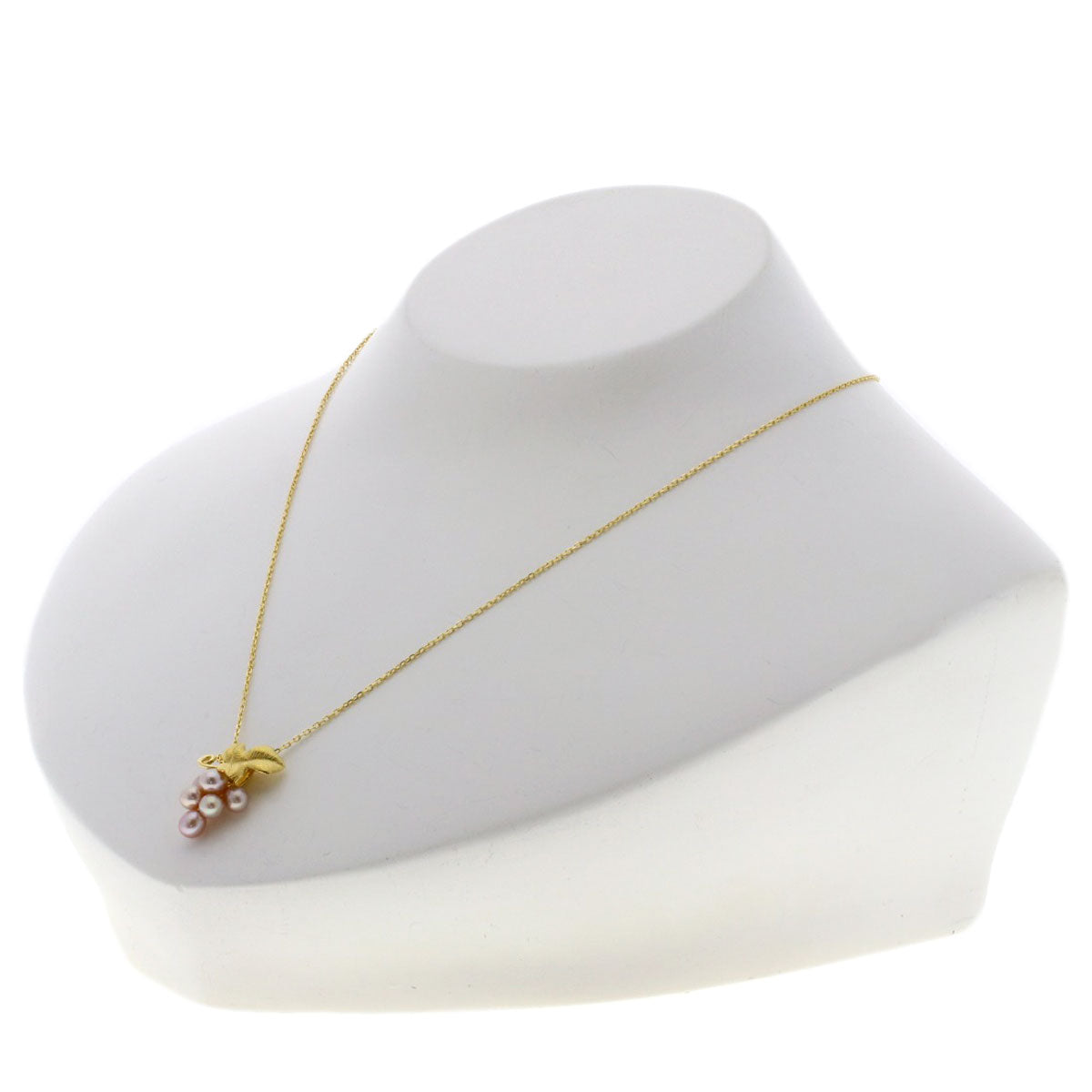 MIKIMOTO Baby Pearl Grape Motif Necklace K18 Yellow Gold Ladies [Used]