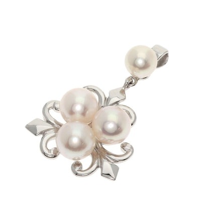 MIKIMOTO Pearl Pearl Pendant top K14 White Gold Ladies [Used]