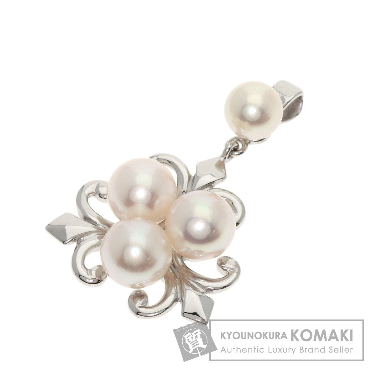 MIKIMOTO Pearl Pearl Pendant top K14 White Gold Ladies [Used]