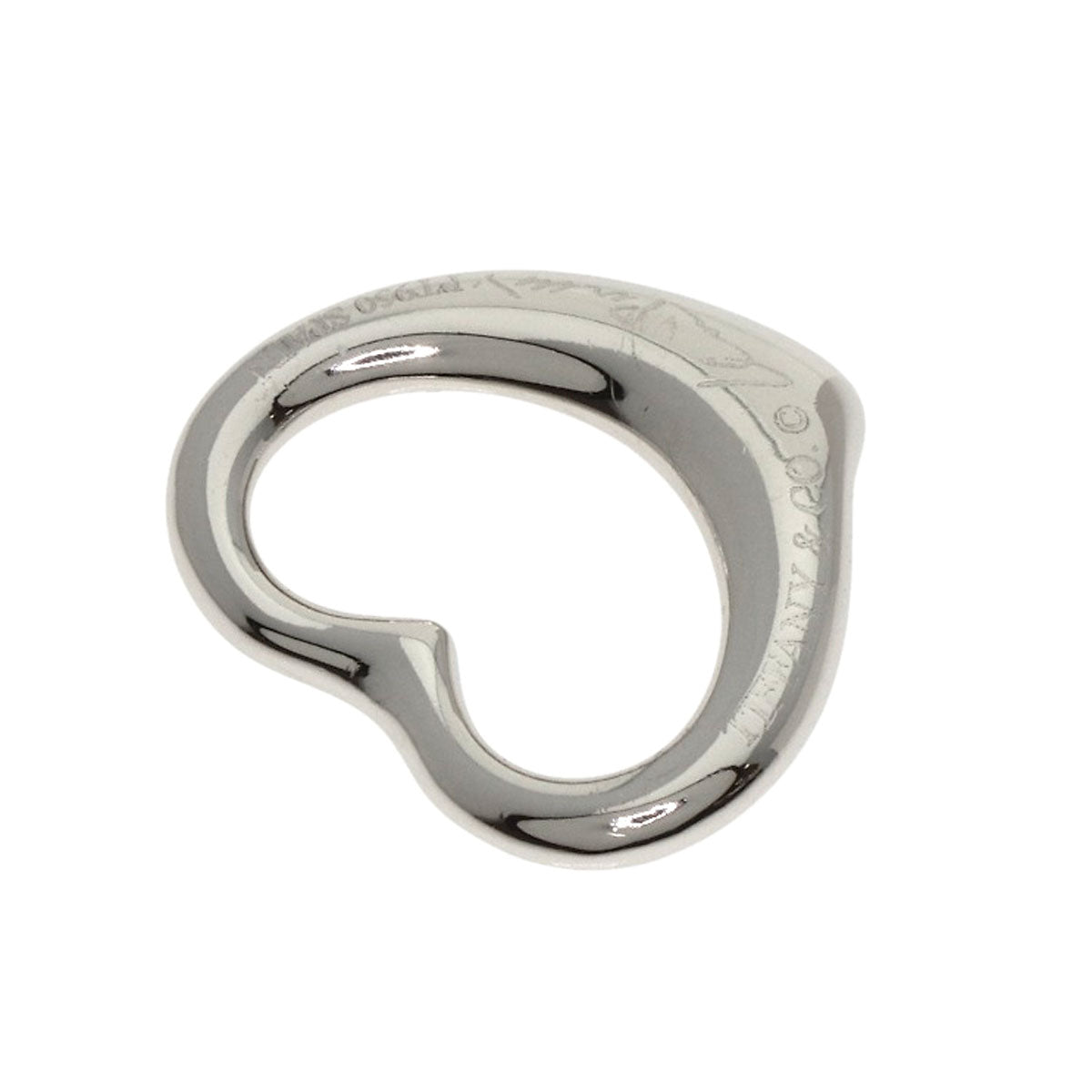 TIFFANY&Co. Open Heart Diamond Pendant top Platinum PT950 Ladies [Used]