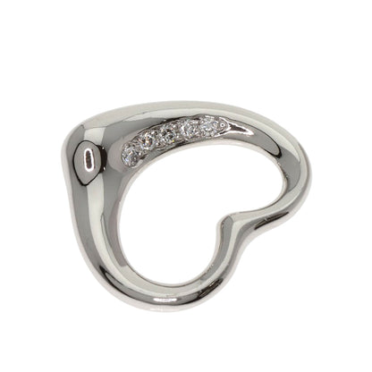 TIFFANY&Co. Open Heart Diamond Pendant top Platinum PT950 Ladies [Used]
