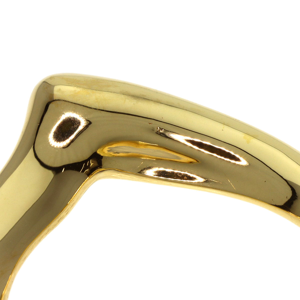 TIFFANY&Co. Open Heart Large TOP Pendant top K18 Yellow Gold Ladies [Used]