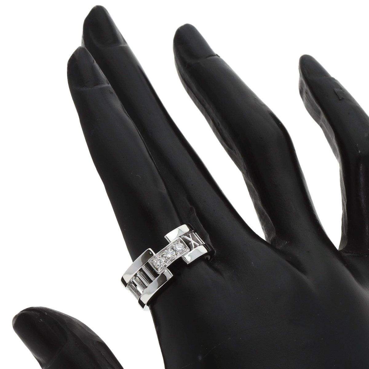 TIFFANY&Co. Atlas Open Diamond Ring K18 White Gold Ladies [Used]