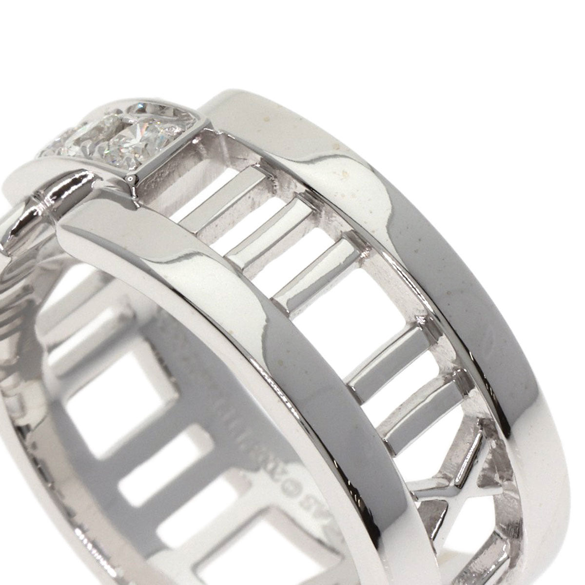 TIFFANY&Co. Atlas Open Diamond Ring K18 White Gold Ladies [Used]