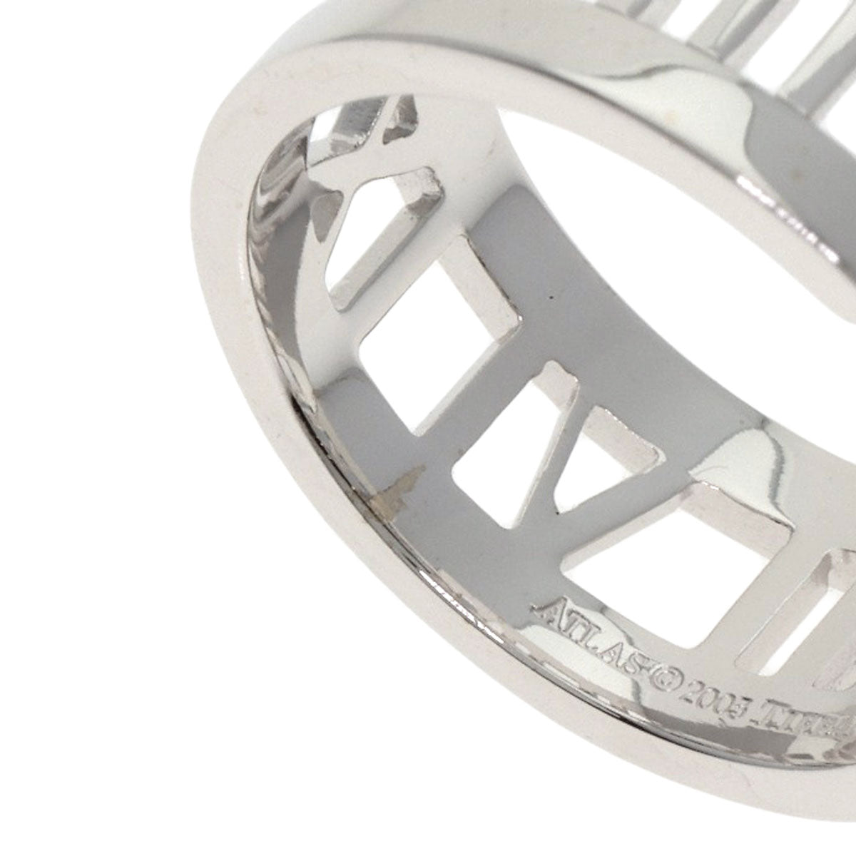 TIFFANY&Co. Atlas Open Diamond Ring K18 White Gold Ladies [Used]