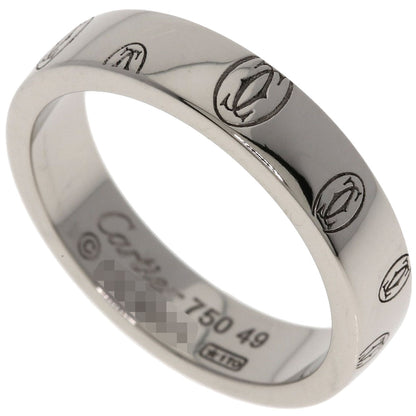 CARTIER Happy Birthday #49 Ring K18 White Gold Ladies [Used]
