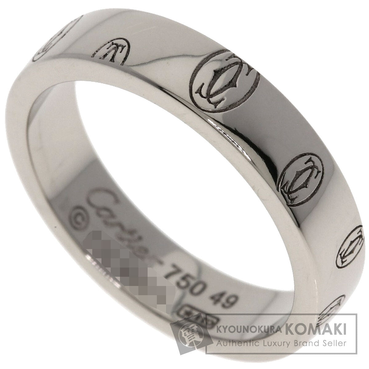 CARTIER Happy Birthday #49 Ring K18 White Gold Ladies [Used]