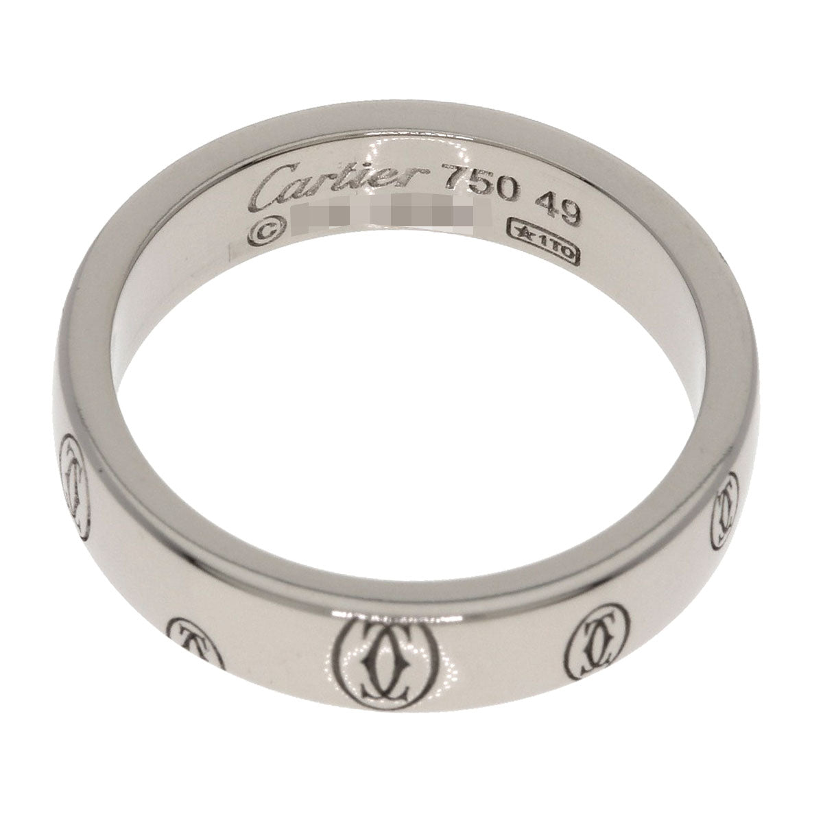 CARTIER Happy Birthday #49 Ring K18 White Gold Ladies [Used]