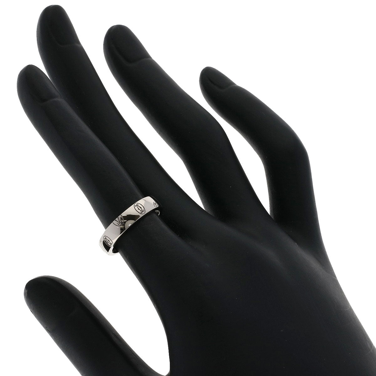 CARTIER Happy Birthday #49 Ring K18 White Gold Ladies [Used]