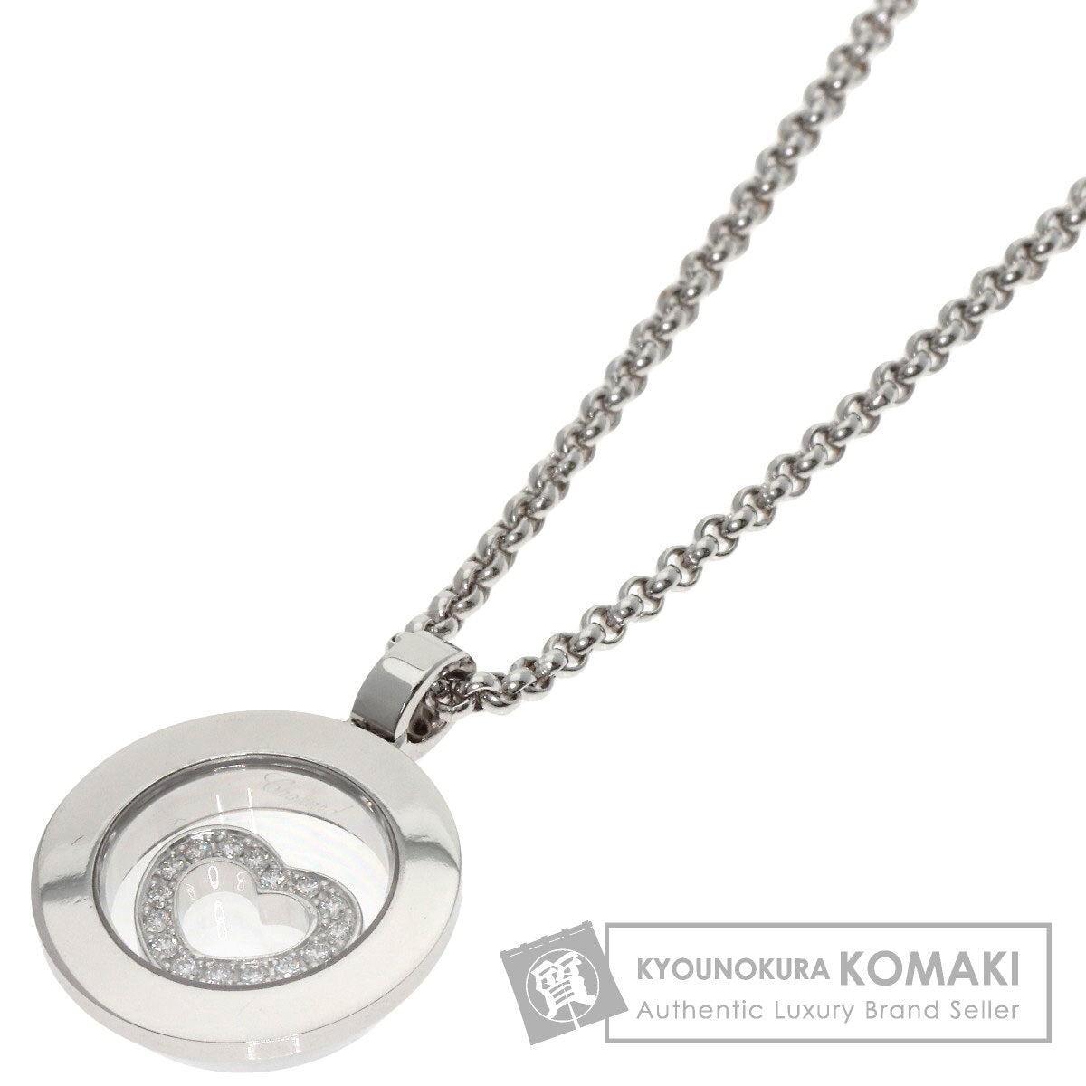 Chopard Happy diamond Necklace K18 White Gold Ladies [Used]