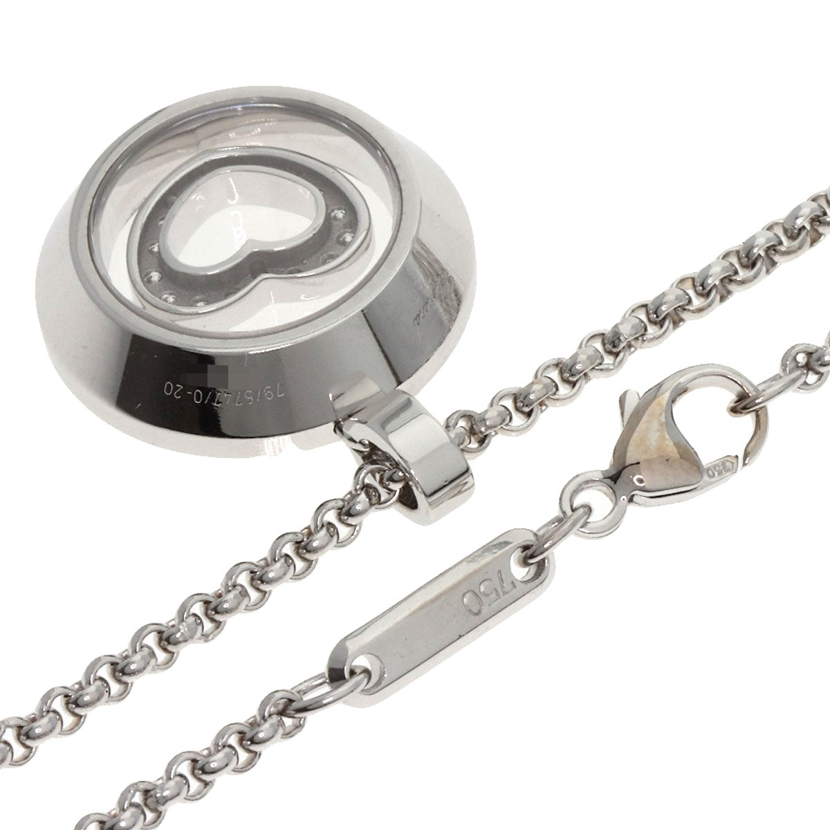 Chopard Happy diamond Necklace K18 White Gold Ladies [Used]