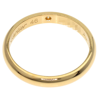 CARTIER Wedding 1P Diamond #46 Ring K18 Yellow Gold Ladies [Used]