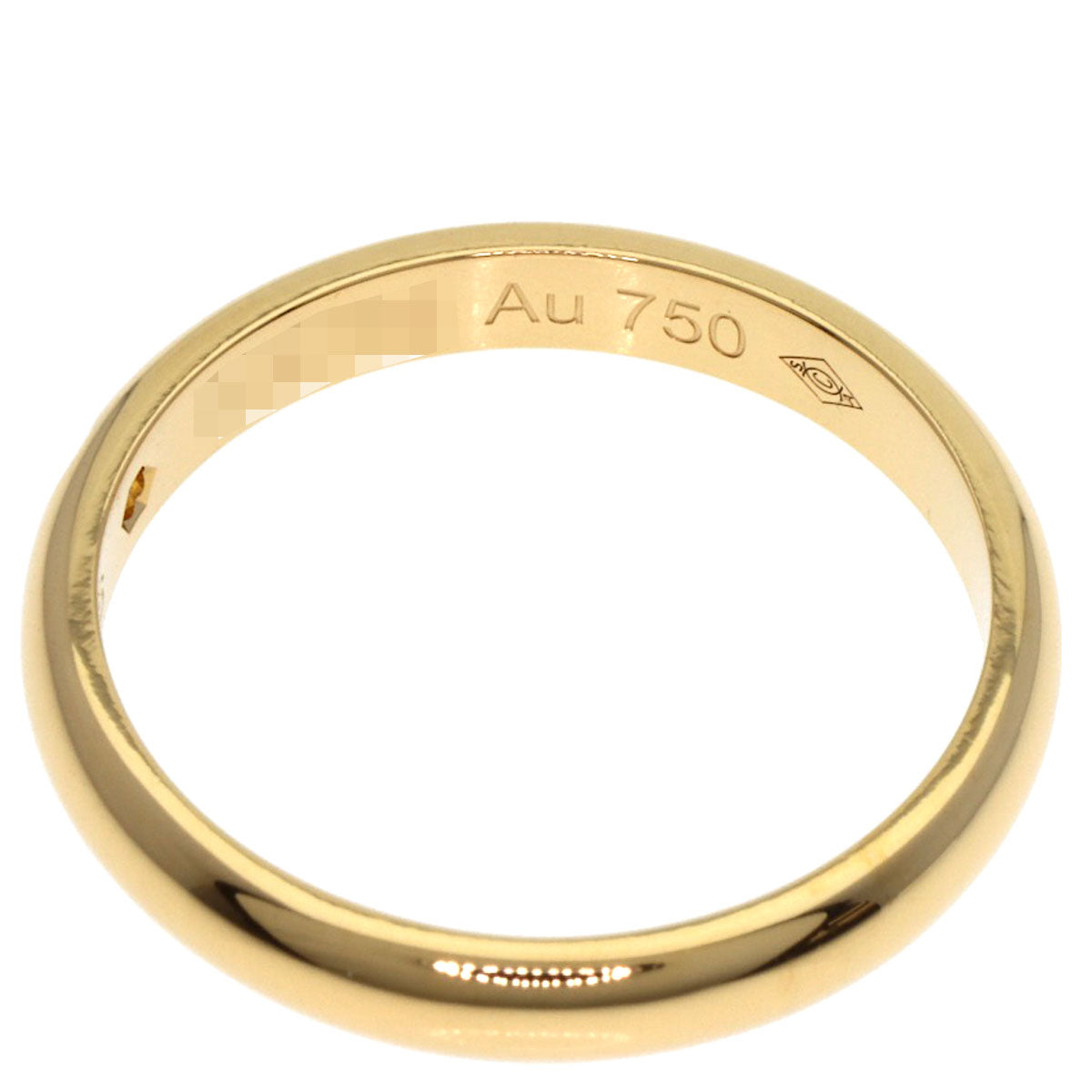 CARTIER Wedding 1P Diamond #46 Ring K18 Yellow Gold Ladies [Used]