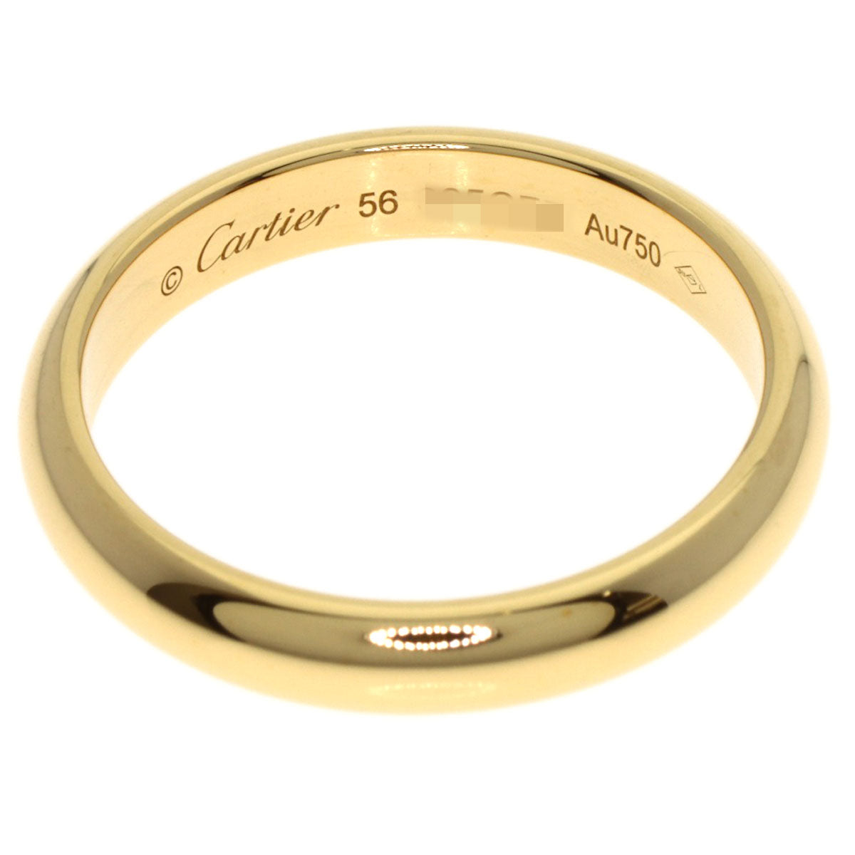 CARTIER Wedding Band #56 Ring K18 Yellow Gold Ladies [Used]