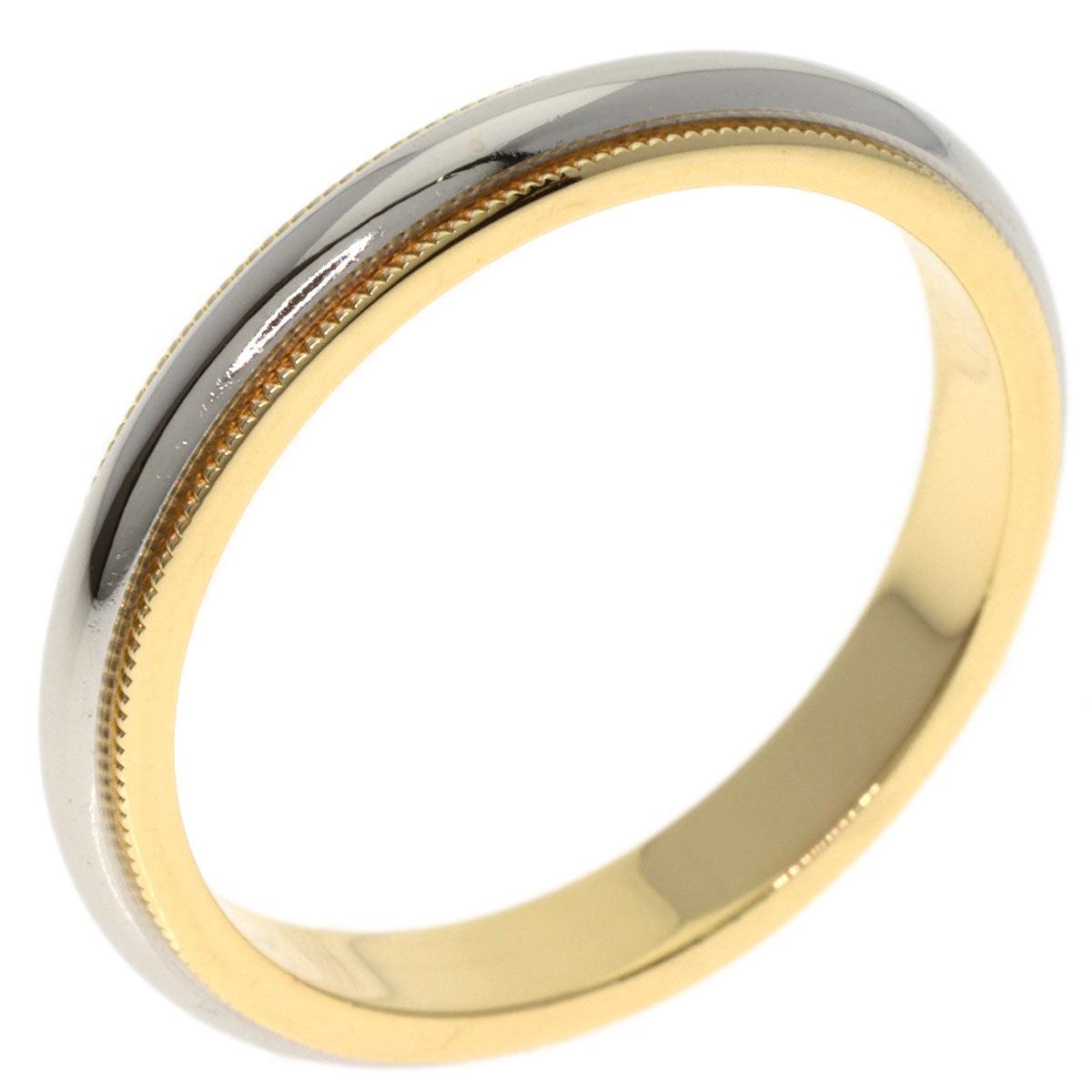 TIFFANY&Co. Milgrain Ring K18 Yellow Gold PT950Ladies [Used]
