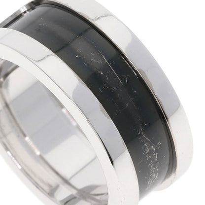 CARTIER C2 Ring Black Lacquer #50 Ring K18 White Gold Ladies [Used]