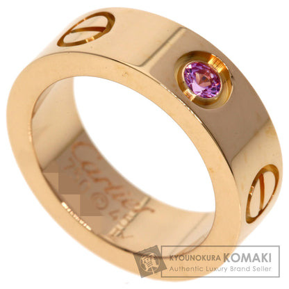 CARTIER Love ring 1P pink sapphire #45 Ring K18 Pink Gold Ladies [Used]