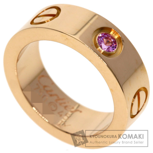CARTIER Love ring 1P pink sapphire #45 Ring K18 Pink Gold Ladies [Used]