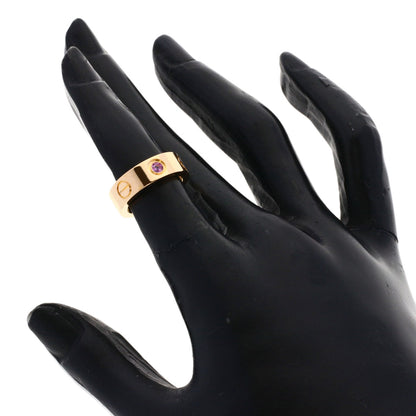 CARTIER Love ring 1P pink sapphire #45 Ring K18 Pink Gold Ladies [Used]